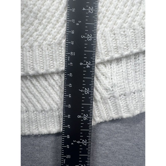 Madewell Women's Ivory Holcomb Textured Ribbed Sweater Size S Cotton Blend - Picture 5 of 6